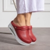 Saboti medicali, din piele naturala, cu bareta detasabila, Classic Red, Marimi: 36, , 4 image