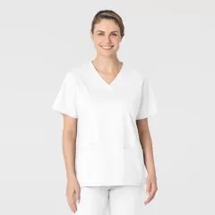 Bluza uniforma medicala, WonderWork 101, Culoare: White, Marime: S, 