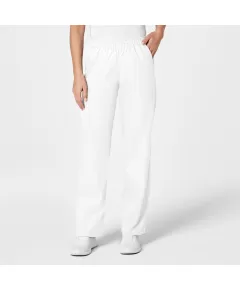 Pantaloni uniforma medicala, Wink WonderWork, 501, Culoare: White, Marime: XL, 