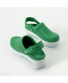 Saboti medicali dama din piele naturala, Classic Green, Marimi: 36, 