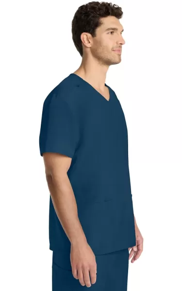 Bluza uniforma medicala, unisex, Cherokee  CK14, Culoare: Caribbean Blue, Marime: XS, , 4 image