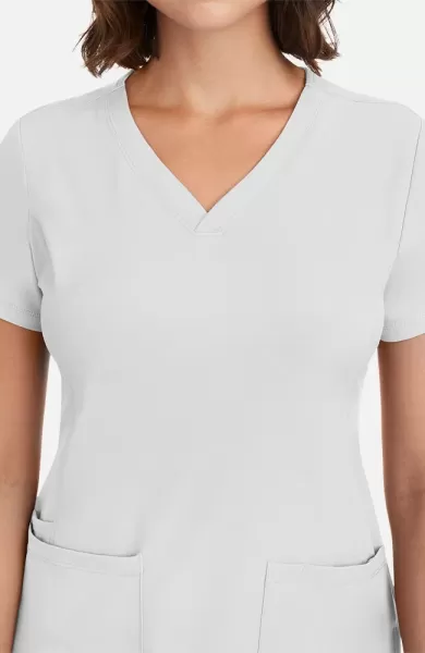 Bluza uniforma medicala, dama, Healing Hands HH Works, HHE2500, Culoare: White, Pentru: Femei, Marime: XS, , 9 image