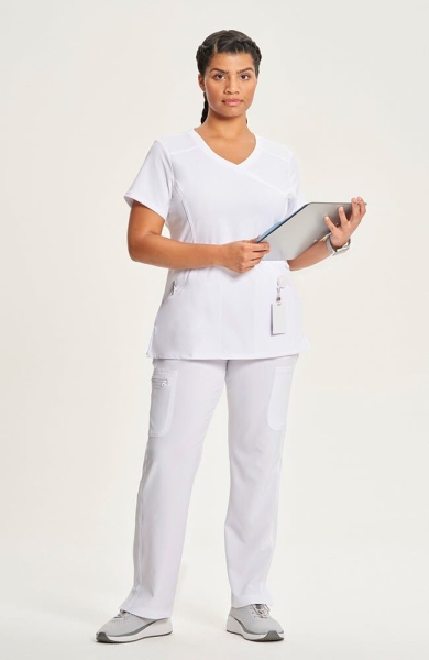 Bluza uniforma medicala, Infinity, CK2625, Culoare: White, Marime: XS, , 2 image