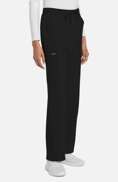 Pantaloni uniforma medicala dama, Cherokee, CK272A, Culoare: Black, Marime: XS, , 2 image