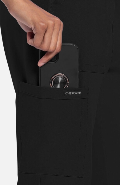 Pantaloni uniforma medicala dama, Cherokee, CK272A, Culoare: Black, Marime: XS, , 6 image