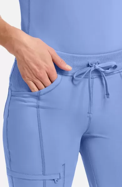 Pantaloni uniforma medicala, Infinity, CK1123A, Culoare: Ceil, Marime: 2XS, , 4 image