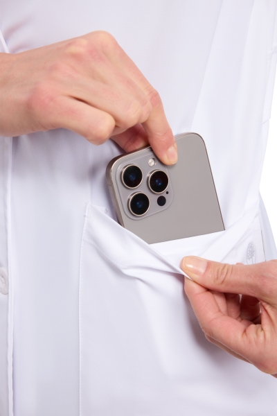 Halat medical, dama, Healing Hands, HHE5161, Culoare: White, Marime: S, Pentru: Femei, , 4 image