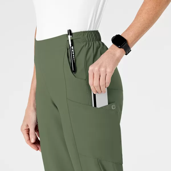 Pantaloni uniforma medicala, Wink W123, 5155, Pentru: Femei, Culoare: Olive, Marime: XS, , 5 image