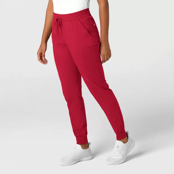 Pantaloni uniforma medicala, Wink Boundless, 5151, Culoare: Red, Marime: 2XS, , 3 image