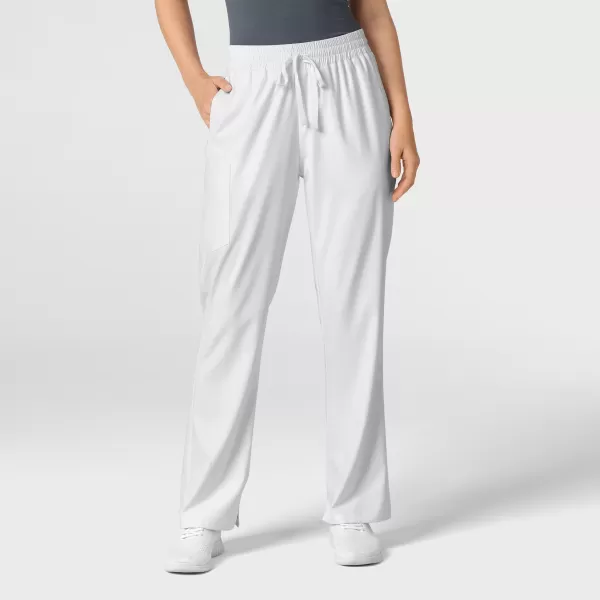 Pantaloni uniforma medicala, Wink Boundless, 5251, Culoare: White, Marime: XS, 