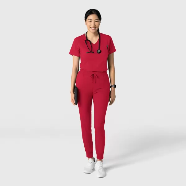 Bluza uniforma medicala, Wink Boundless, 6151, Culoare: Red, Marime: 2XS, , 2 image