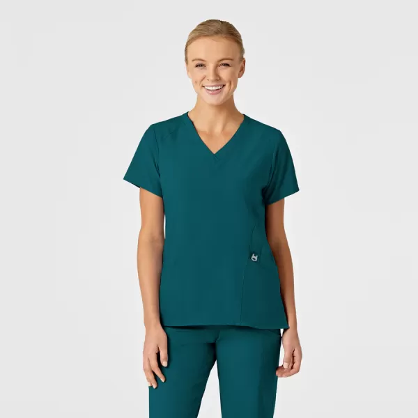 Bluza uniforma medicala, Wink W123, 6155, Culoare: Caribbean Blue, Marime: XL, 