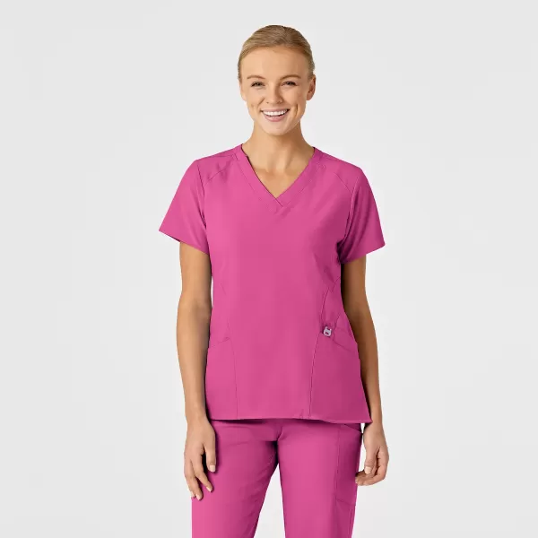Bluza uniforma medicala, Wink W123, 6155, Culoare: Hot Pink, Marime: L, 