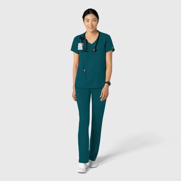 Bluza uniforma medicala, Wink Boundless, 6251, Culoare: Caribbean Blue, Marime: 2XS, , 2 image