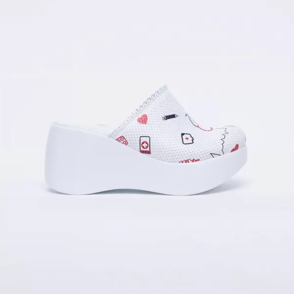 Papuci medicali anatomici cu platforma, din piele naturala, Marimi: 38, , 2 image