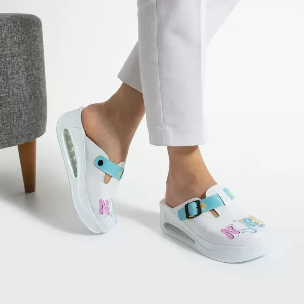 Saboti medicali cu platforma, pentru femei, din piele naturala, Marimi: 37, , 3 image