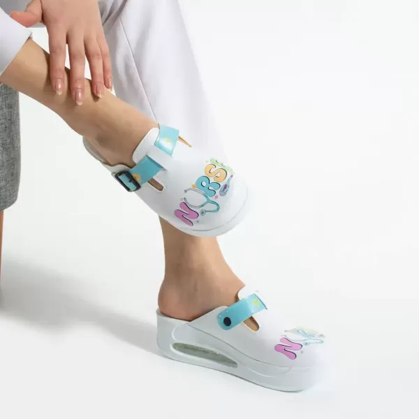 Saboti medicali cu platforma, pentru femei, din piele naturala, Marimi: 37, , 4 image