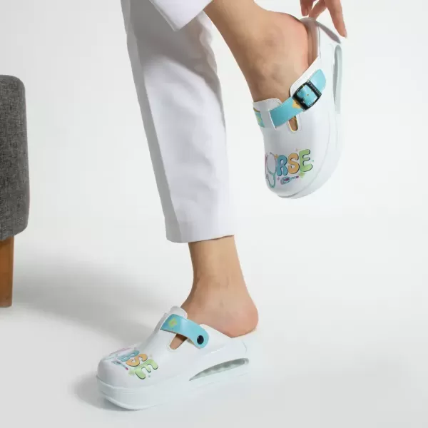 Saboti medicali cu platforma, pentru femei, din piele naturala, Marimi: 37, , 5 image