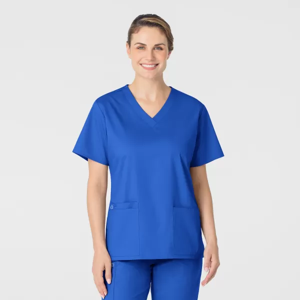 Bluza uniforma medicala, WonderWork 101, Culoare: Royal Blue, Marime: XS, 