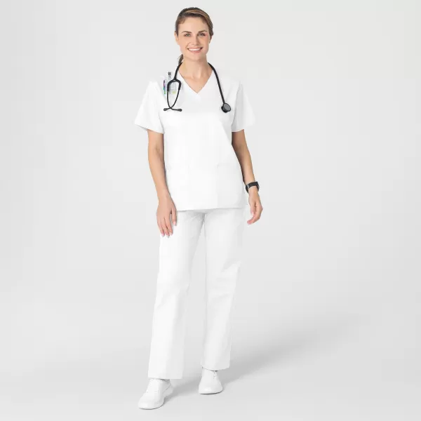 Bluza uniforma medicala, WonderWork 101, Culoare: White, Marime: 2XS, , 3 image