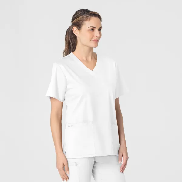 Bluza uniforma medicala, WonderWork 101, Culoare: White, Marime: 2XS, , 4 image