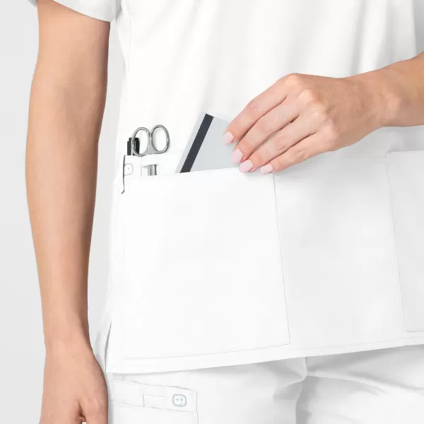 Bluza uniforma medicala, WonderWork 101, Culoare: White, Marime: 2XS, , 7 image