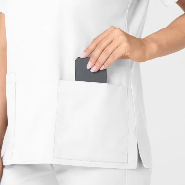 Bluza uniforma medicala, WonderWork 101, Culoare: White, Marime: 2XS, , 8 image