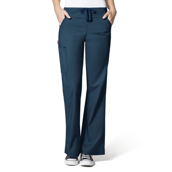 Pantaloni uniforma medicala, Wink Flex, 5308, Culoare: Caribbean Blue, Marime: XS, 