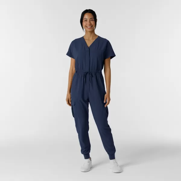 Salopeta medicala, dama, Wink Renew, 3234, Culoare: Navy, Marime: XS, 