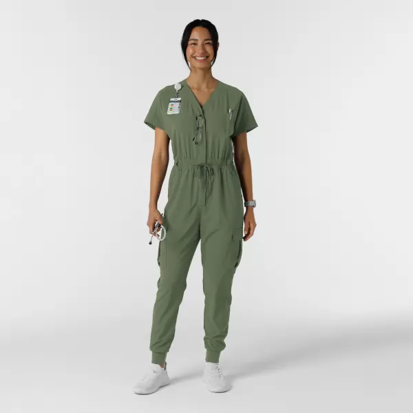 Salopeta medicala, Wink Renew, 3234, Culoare: Olive, Marime: XS, , 2 image