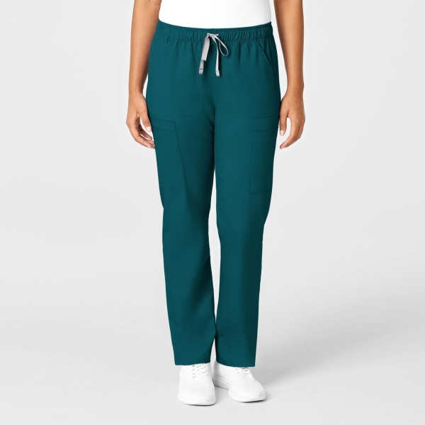 Pantaloni uniforma medicala, WonderWork, 505, Culoare: Caribbean Blue, Marime: L, 