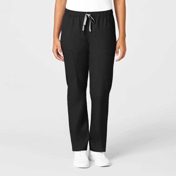 Pantaloni uniforma medicala, WonderWork, 505, Culoare: Black, Marime: L, 