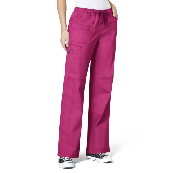 Pantaloni uniforma medicala, Wink FLEX 5108, Culoare: Hot Pink, Marime: L, 