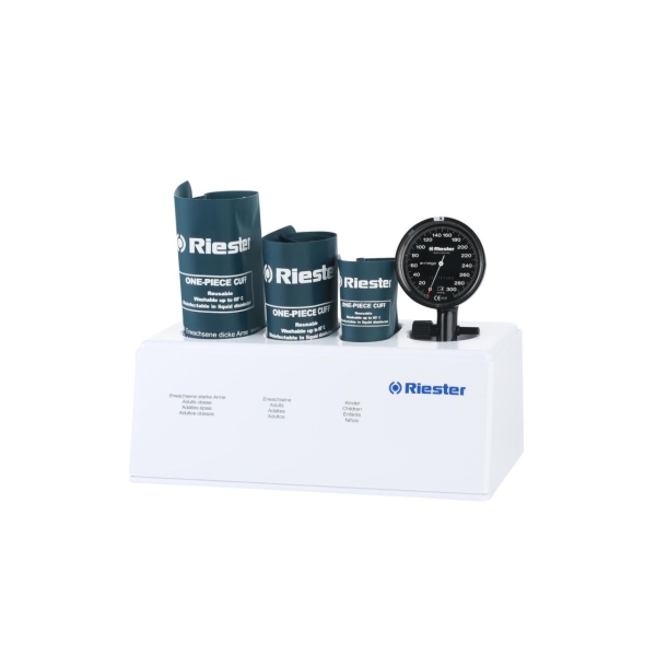 Tensiometru Set II, E-mega Riester cu 3 mansete, 1 tub, negru, 