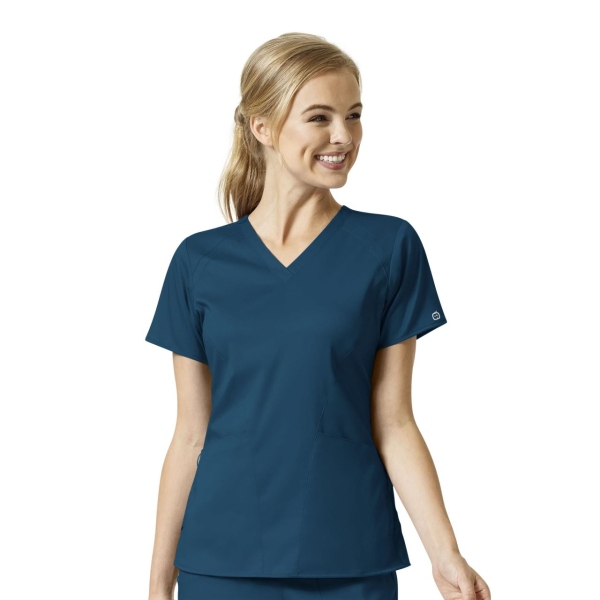 Bluza uniforma medicala, Wink PRO, 6319, Culoare: Caribbean Blue, Marime: 2XS, 
