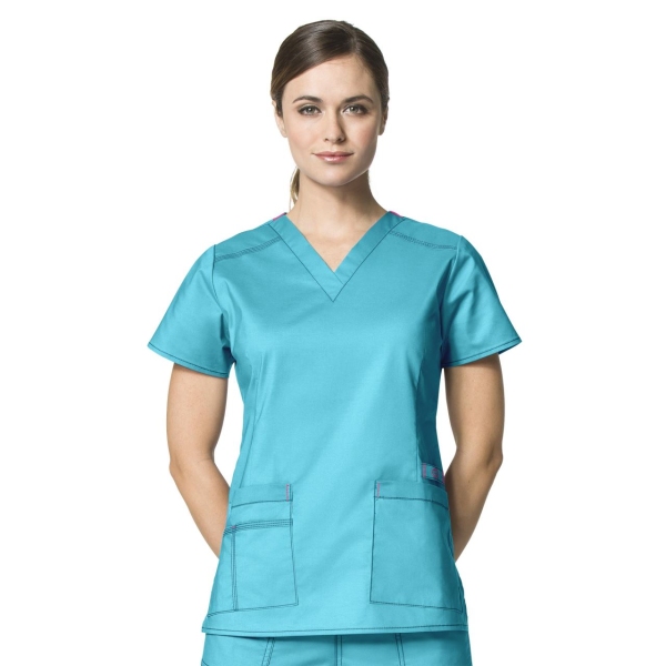 Bluza uniforma medicala, Wink FLEX, 6108, Culoare: Aqua, Marime: 2XS, 