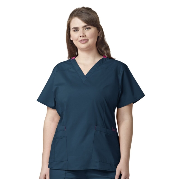 Bluza uniforma medicala, Wink FLEX, 6108, Culoare: Caribbean Blue, Marime: L, 