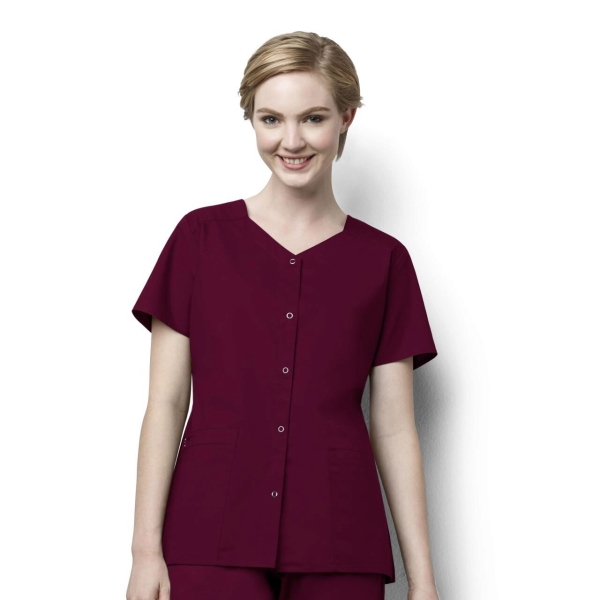 Bluza uniforma medicala, WORK, 200, Culoare: Wine, Marime: 2XS, 
