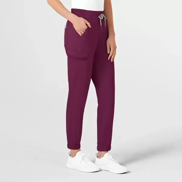 Pantaloni uniforma medicala, Wink Renew, 5234, Culoare: Wine, Marime: XL, , 2 image