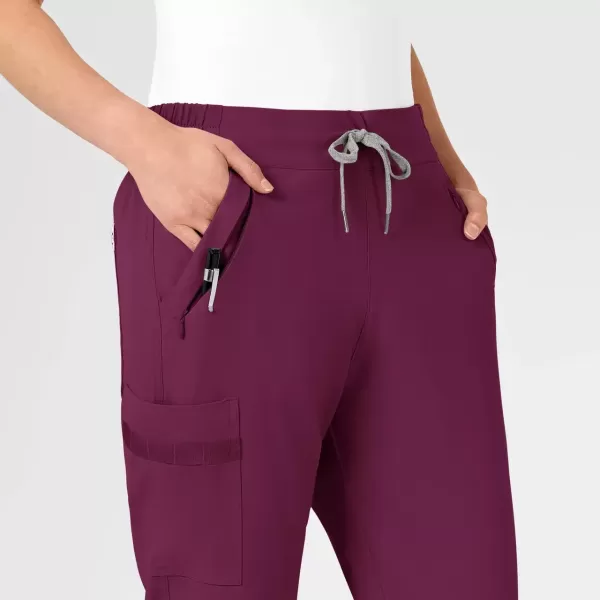 Pantaloni uniforma medicala, Wink Renew, 5234, Culoare: Wine, Marime: XL, , 4 image