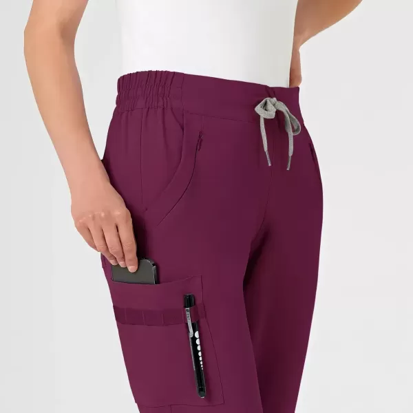 Pantaloni uniforma medicala, Wink Renew, 5234, Culoare: Wine, Marime: XL, , 5 image