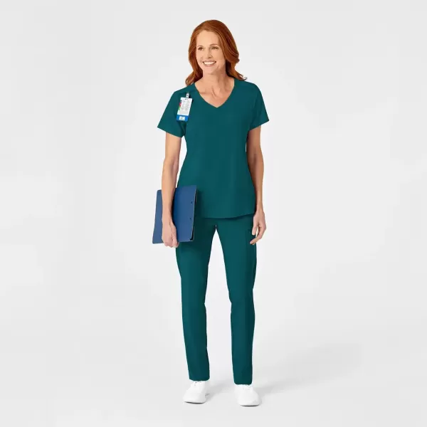 Bluza uniforma medicala, Wink Renew, 6334, Culoare: Caribbean Blue, Marime: XS, , 2 image
