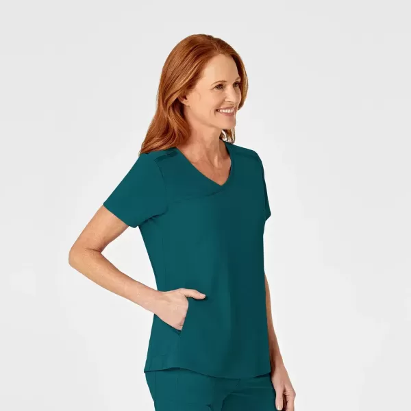 Bluza uniforma medicala, Wink Renew, 6334, Culoare: Caribbean Blue, Marime: XS, , 3 image