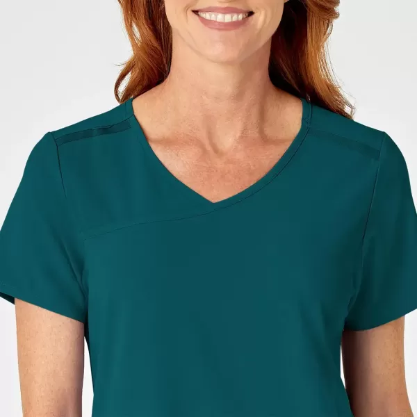 Bluza uniforma medicala, Wink Renew, 6334, Culoare: Caribbean Blue, Marime: XS, , 4 image