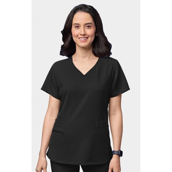 Bluza uniforma medicala, Wink Thrive, 6322, Culoare: Black, Marime: S, 