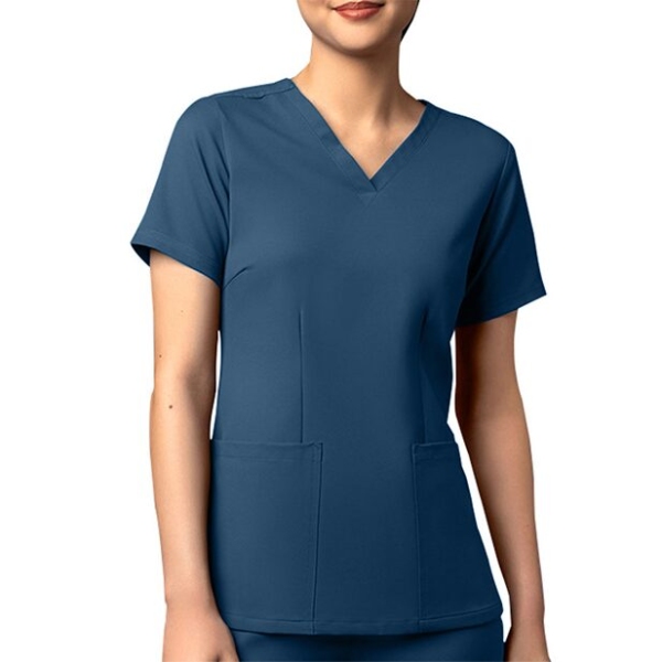 Bluza uniforma medicala, Wink Thrive, 6122, Culoare: Caribbean Blue, Marime: XS, 