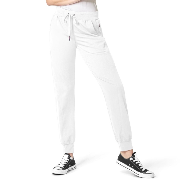 Pantaloni uniforma medicala, Wink Aero, 5329, Culoare: White, Marime: M lung, 