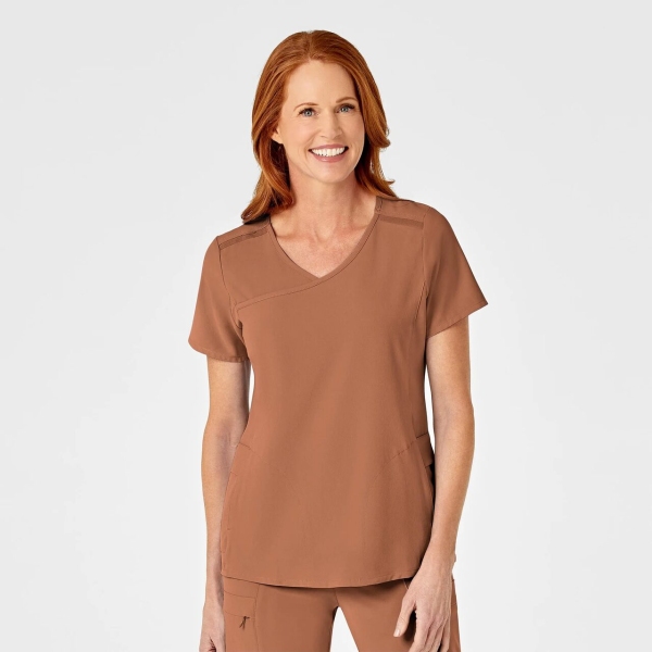 Bluza uniforma medicala, Wink Renew, 6334, Culoare: CLAY, Marime: XS, 
