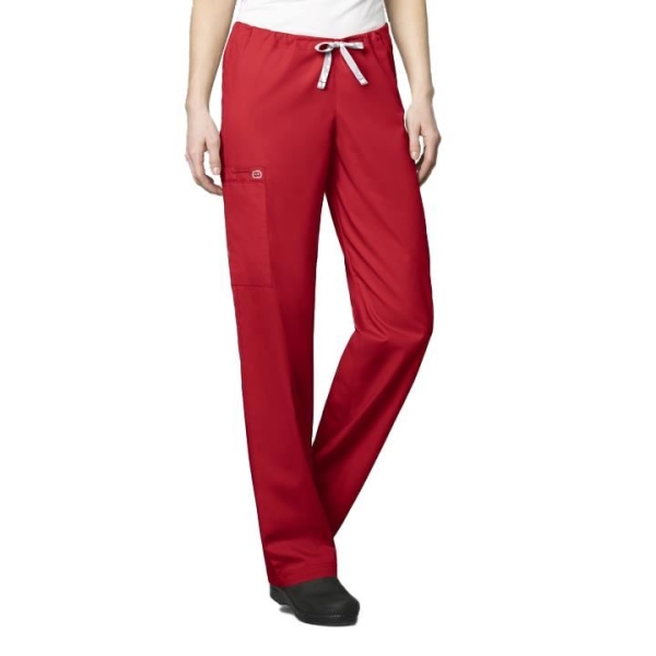 Pantaloni uniforma medicala, WinkWORK, unisex, 500, Culoare: Red, Marime: S lung, 