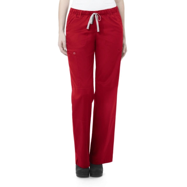 Pantaloni uniforma medicala, Wink Work, 504 T, Culoare: Red, Marime: M, 